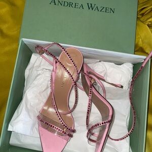 Pink Crystal Embellished Heels